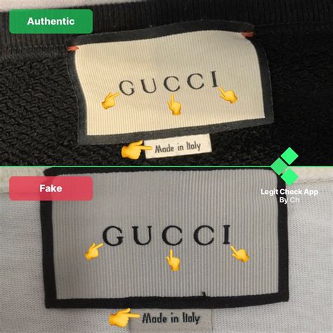 gucci tag fake vs real